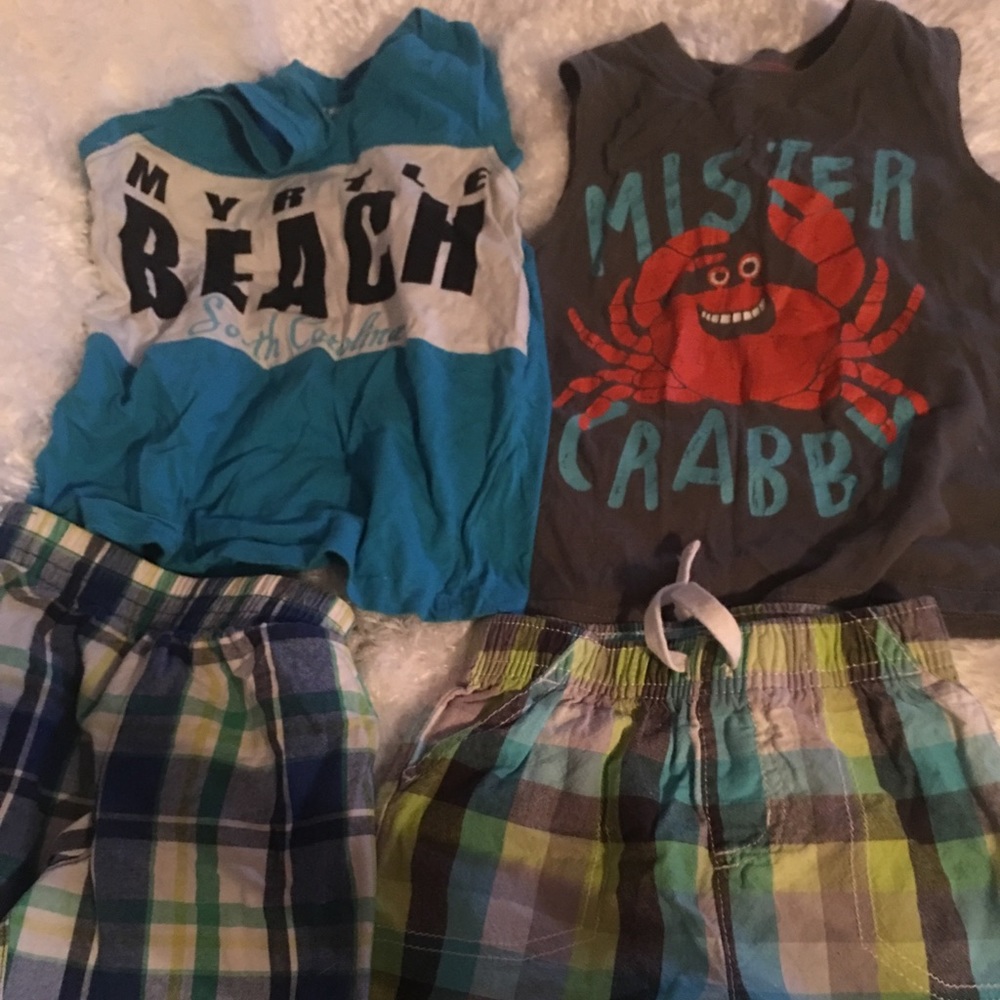 T-shirts and shorts